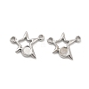 Non-Tarnish 304 Stainless Steel Cabochon Connector Settings LS-STAS-B032-41P-2