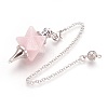 Natural Rose Quartz Dowsing Pendulums X-KK-F756-08D-1