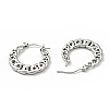 304 Stainless Steel Curb Chains Hoop Earrings for Women EJEW-G293-06P-2