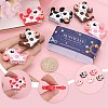 10Pcs 5 Colors Cow Silicone Focal Beads SIL-SC0001-59-3