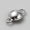 Faceted Glass Flat Round Connector Charms FIND-WH20042-56G-2