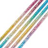Rainbow Color Electroplate Non-magnetic Synthetic Hematite Beads Strands G-L489-G02-1