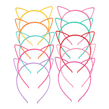 Cute Cat Ear Plastic Hair Bands OHAR-PW0001-164M