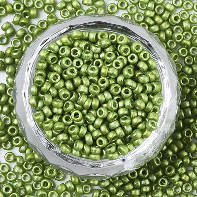 Frosted Opaque Glass Seed Beads X-SEED-S042-06A-02-1