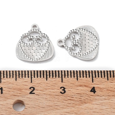 Rhodium Plated 925 Sterling Silver Charms STER-C003-15P-1