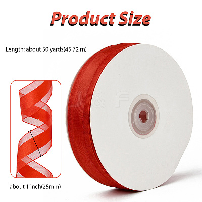 1Roll Solid Color Organza Ribbons ORIB-CY0001-02E-1