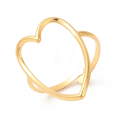 Ion Plating(IP) 201 Stainless Steel Open Cuff Ring RJEW-E063-47G-1