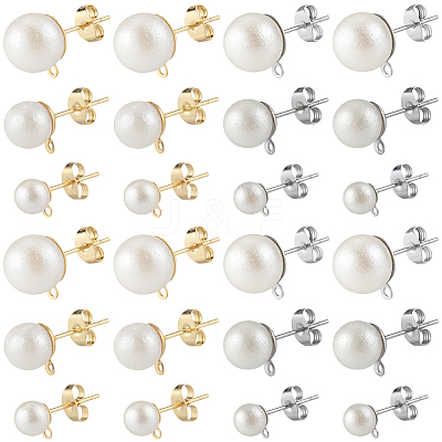304 Stainless Steel Stud Earring Findings EJEW-SP0001-17A-1