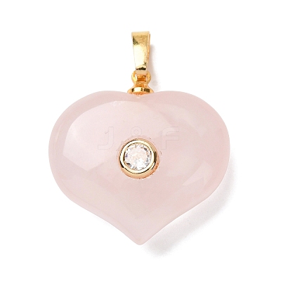 Natural Rose Quartz Pendants G-B188-02G-04-1