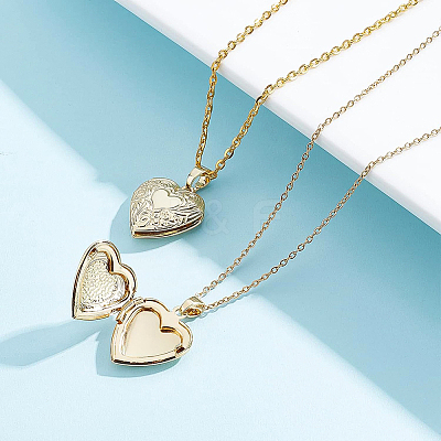 8Pcs 8 Style Brass Locket Pendants KK-BC0004-42-1