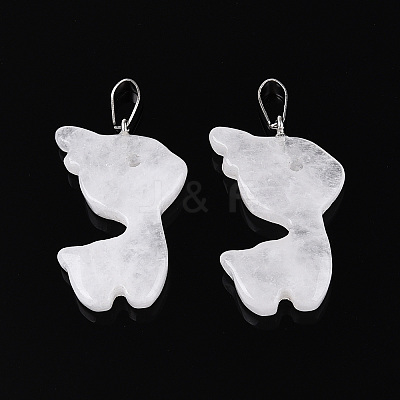 Natural Quartz Crystal Pendants G-T144-11B-1