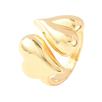 Brass Cuff Open Rings RJEW-Z129-02G-06-1