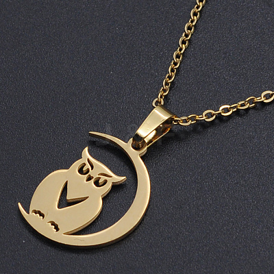 201 Stainless Steel Pendants Necklaces LS-NJEW-S105-JN707-45-2-1