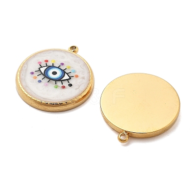 IP Plating(IP) 304 Stainless Steel Enamel Pendants STAS-A103-01G-01-1