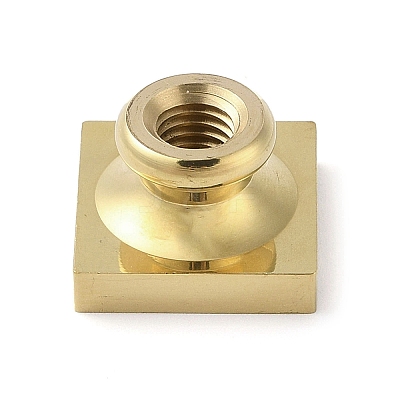 Square Flower Frame Brass Stamp Heads AJEW-M037-06G-02-1