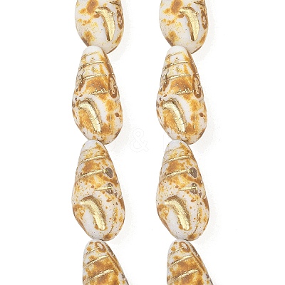 Czech Pressed Glass Beads GLAA-I061-49B-1