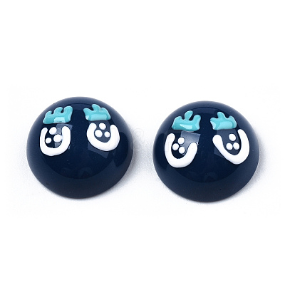 Opaque Resin Enamel Cabochons CRES-N031-018-1