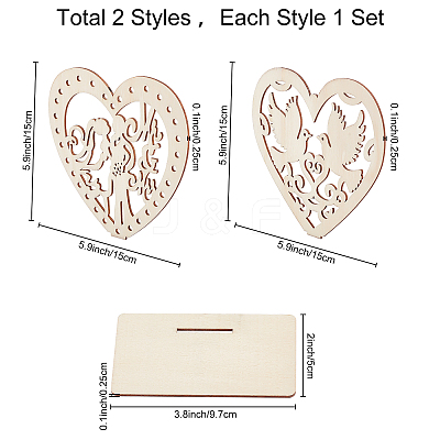 2 Sets 2 Style Density Board Display Decorations DJEW-CN0001-07-1