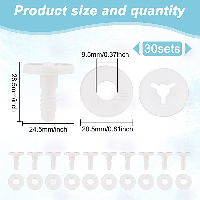 30 Sets Plastic Doll Joints DOLL-GO0001-06A-1