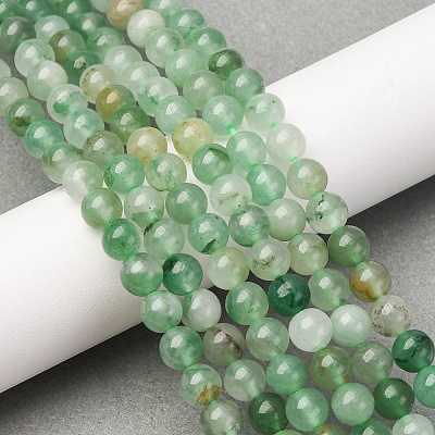 Natural Green Aventurine Round Beads Strands G-S150-6mm-4-1