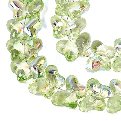Baking Paint Electroplate Transparent Glass Beads Strands EGLA-Q136-03A-05-1