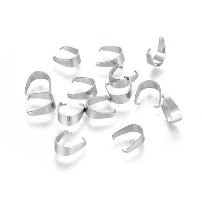 Tarnish Resistant 304 Stainless Steel Snap on Bails STAS-E012-1-1
