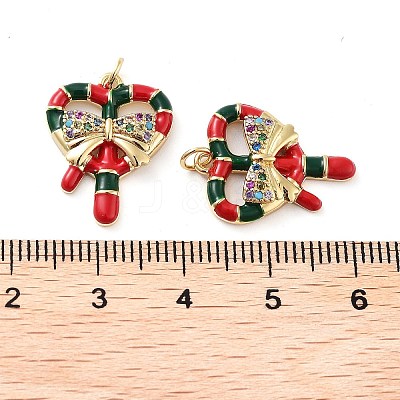 Christmas Theme Rack Plating Brass Pendants KK-M280-11F-G-1