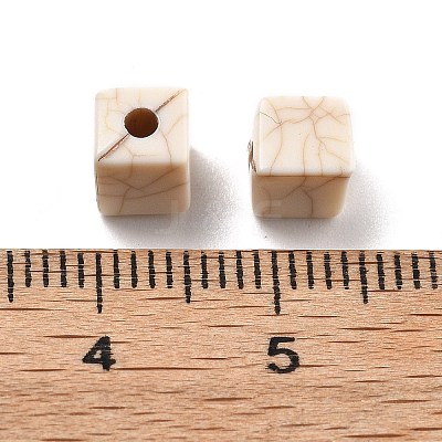 Crackle Opaque Acrylic Beads OACR-Z026-01A-1
