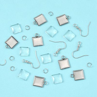 DIY Square Dangle Earring Making Kits DIY-FS0009-17-1