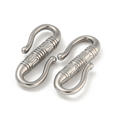Non-Tarnish 304 Stainless Steel S-Hook Clasps STAS-N103-113P-1