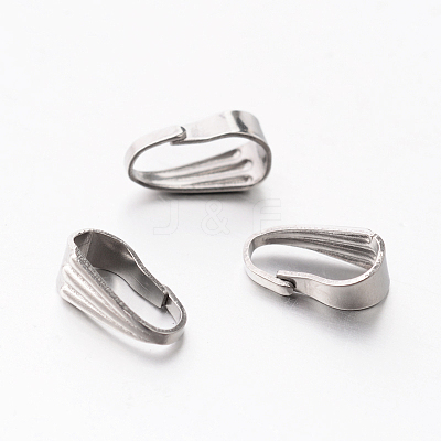 Tarnish Resistant 201 Stainless Steel Snap on Bails STAS-E076-18-1
