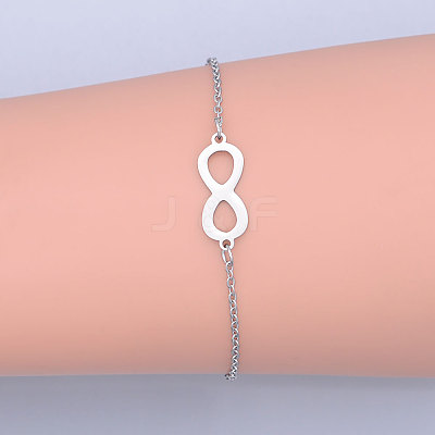 Tarnish Resistant 201 Stainless Steel Link Bracelets BJEW-T011-JN501-1-1