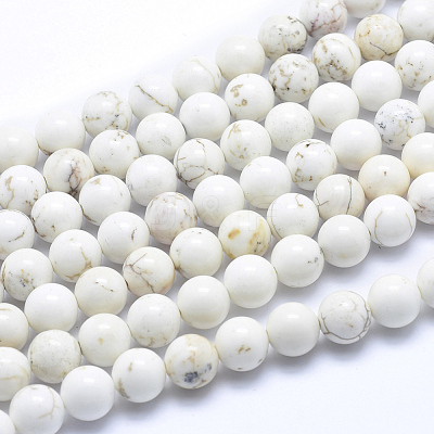 Natural Magnesite Beads Strands TURQ-G148-09-8mm-1