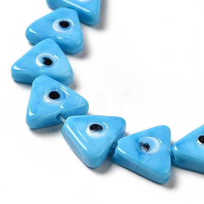 Evil Eye Handmade Lampwork Beads Strands LAMP-G154-05E-1