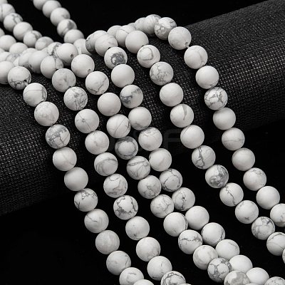 Natural Howlite Beads Strands G-D696-8mm-1