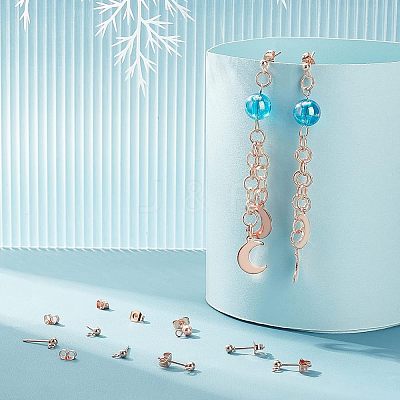 30Pcs 304 Stainless Steel Ball Stud Earring Post STAS-UN0028-92-1