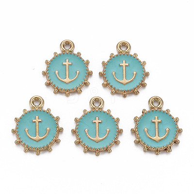 Alloy Enamel Pendants X-ENAM-N055-016B-NR-1