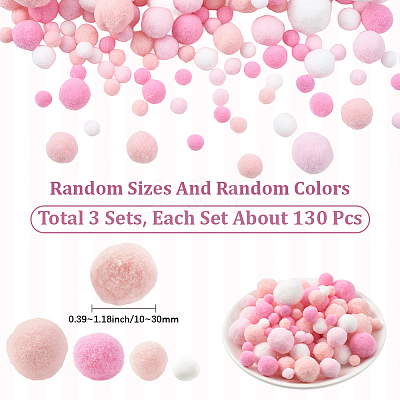 3 sets Polyester Ball Decoration DIY-SC0031-26D-1