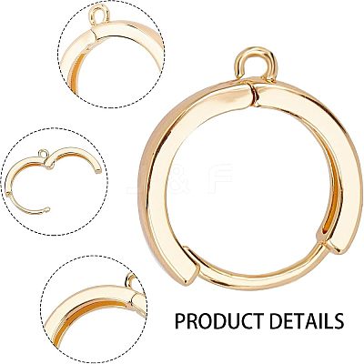 Brass Huggie Hoop Earring Findings KK-AR0001-37G-1