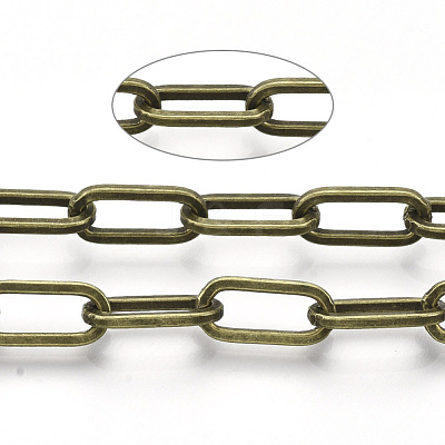 Unwelded Iron Paperclip Chains CH-S125-02F-AB-1
