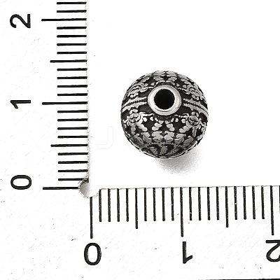 Engraved 304 Stainless Steel Beads STAS-H263-17AS-01-1