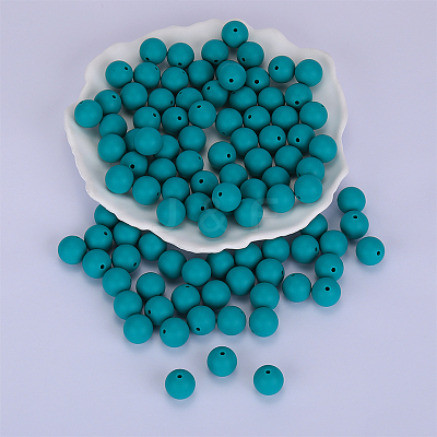 Round Silicone Focal Beads SI-JX0046A-28-1
