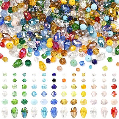 18 Strands 18 Styles Glass Beads Strands GLAA-YW0005-65-1
