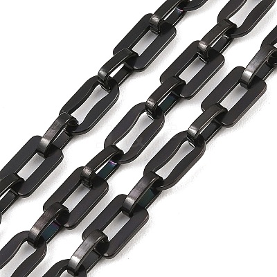 201 Stainless Steel Rectangle Link Chains CHS-F024-03A-EB-1