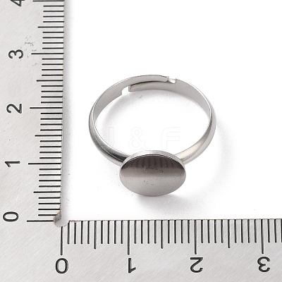 Non-Tarnish 304 Stainless Steel Pad Ring Settings X-STAS-K278-11C-P-1