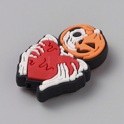 Halloween Themed PVC Plastic Beads LS-SIL-SZC0005-12C-1
