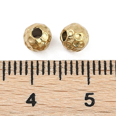 Textured 316 Surgical Stainless Steel Beads STAS-M106-01D-G-1