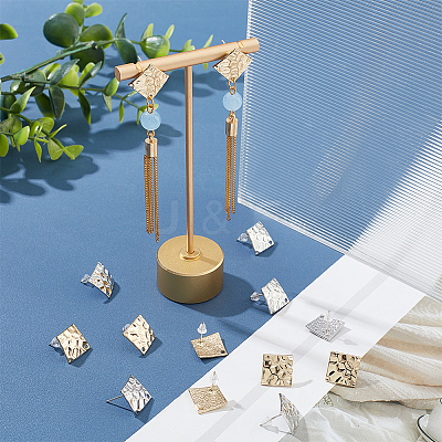 40Pcs 2 Color Alloy Stud Earring Findings FIND-DC0001-97-1