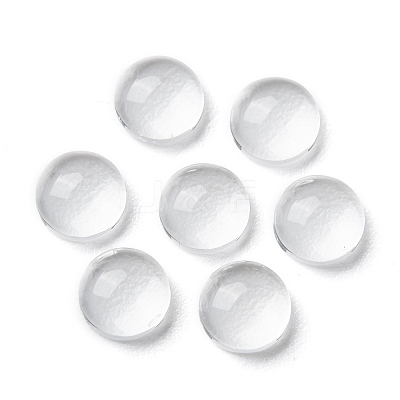 Transparent Glass Cabochons GGLA-R026-6mm-1