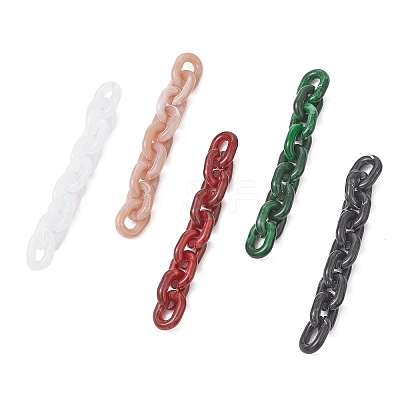 5Pcs Acrylic Handmade Cable Chains AJEW-JB01359-1